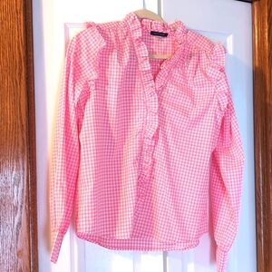 Tommy Hilfiger gingham ruffled blouse